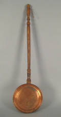 Engraved copper bedwarmer early 19th c