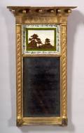 Federal Gilt Gesso and Eglomise Mirror