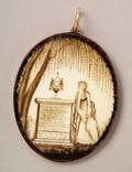 American School 18th19th Century Mourning Picture Locket