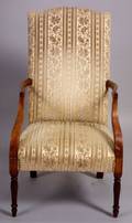 Federal Mahogany Inlaid Lolling Chair