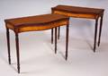 Pair of Federal Mahogany Inlaid Card Tables