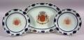 Three Chinese Export Armorial Porcelain Dinner Service Items
