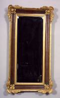 Classical Gilt Gesso and Mahogany Veneer Mirror