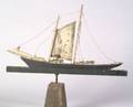 Painted Wood and Sheet Metal Boat Weather Vane