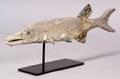 Carved Wood and Sheet Copper Folk Art Fish Figure