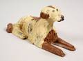 Carved and Painted Wooden Dog Figure