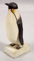 Carved Wooden Emperor Penguin Figure
