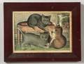Framed Kittens Lithograph