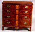 Federal Mahogany Inlaid Bowfront Chest of Drawers