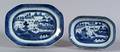 Canton Porcelain Oval Serving Dish and Platter