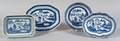 Four Blue and White Canton Porcelain Serving Dishes