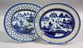 Two Reticulated Rimmed Canton Porcelain Serving Trays