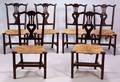 Set of Six Painted Chippendale Side Chairs