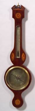 Mahogany Inlaid Wall Barometer