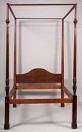 Federal Mahogany Carved and Maple Tester Bed