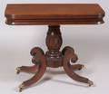 Classical Mahogany Carved and Mahogany Veneer Card Table