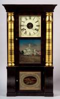 Classical Rosewood Grain Painted and Gilt Gesso Mantel Clock