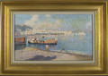 Italian oil on canvas coastal scene