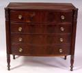 Federal Mahogany Carved and Mahogany Veneer Swellfront Bureau