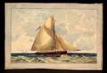 Attributed to Henry Schreiner Stellwagen American d 1866 Man of War Cutter