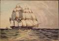 Attributed to Henry Schreiner Stellwagen American d 1866 Ship at Sail