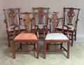 Set of ten Chippendale style mahogany dining chairs
