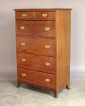 Bench made Federal style mahogany bedroom suite to include a tall chest