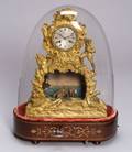 Louis Phillipe Gilt Bronze Automaton Mantel Clock