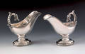 Pair of Philadelphia silver sauce boats ca 1820