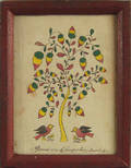 Lancaster County Pennsylvania watercolor fraktur dated March 15th 1855