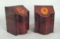 Pair of George III mahogany knife boxes ca 1780