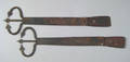 Pair of Pennsylvania wrought iron strap hinges ca 1800
