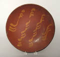 Redware pie plate 19th c