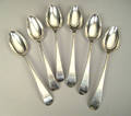 Six Philadelphia silver tablespoons 18th c