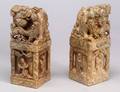 Pair of Soapstone Carvings