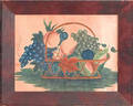 American watercolor theorem of a basket of fruit late 19th c