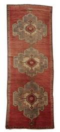 Hand Woven Oushak Runner 41 x 114