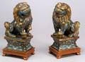 Pair of Cloisonn Lions