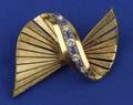 18kt Gold Sapphire and Diamond Brooch