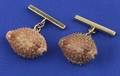 14kt Gold and Shell Cufflinks