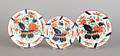 Three Gaudy Dutch war bonnet plates 19th c