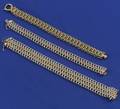 Three 18kt Gold Round Link Bracelets