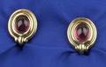 18kt Gold and Tourmaline Earclips
