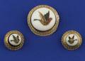 Set of Three Victorian Pietra Dura Pins
