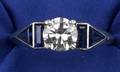 Platinum Diamond and Sapphire Ring