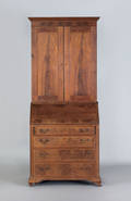 Maryland Chippendale walnut two part secretary desk late 18th c
