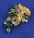 18kt Gold and Gemset Pin