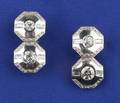 Platinum and Diamond Earclips