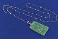 Art Deco Platinum Diamond and Jadeite Pendant Necklace