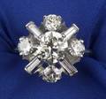 Platinum and Diamond Cluster Ring
